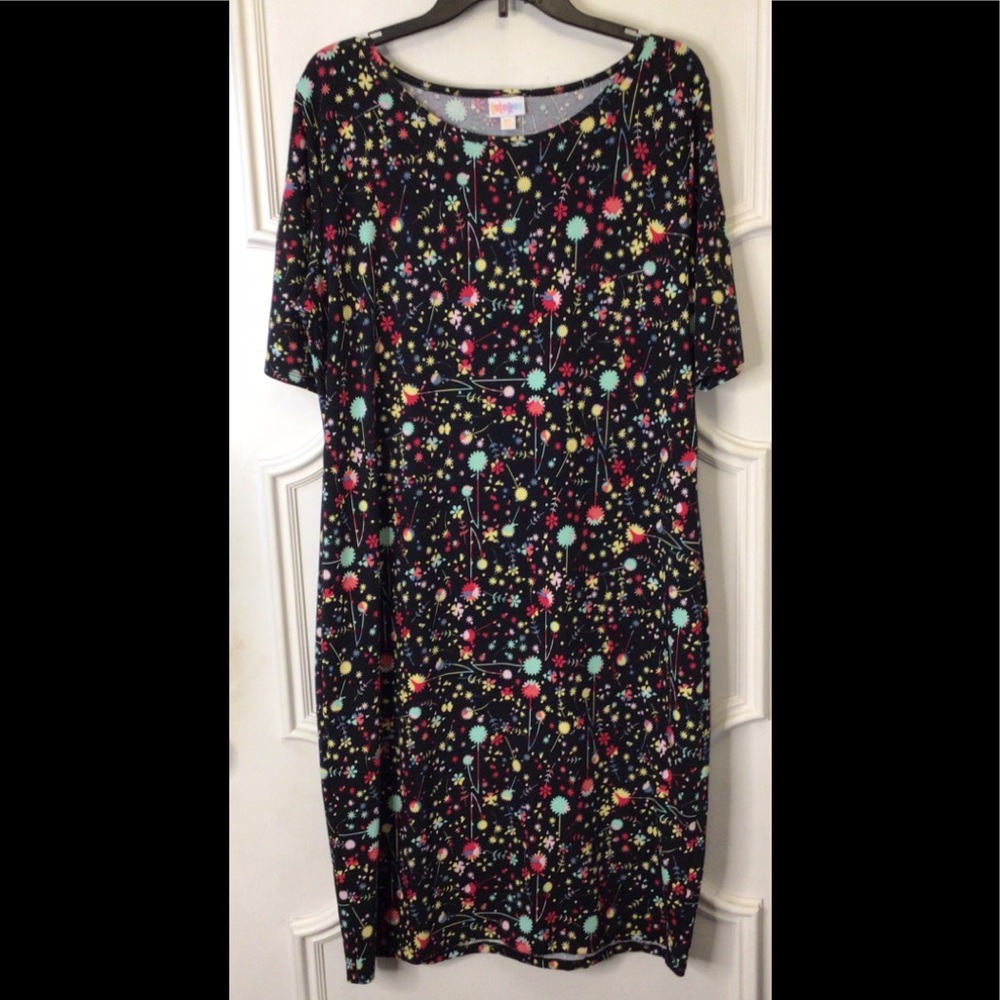 LuLaRoe dress Size 3x multicolor flowers